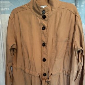 Women's Tan Button-Up Jacket